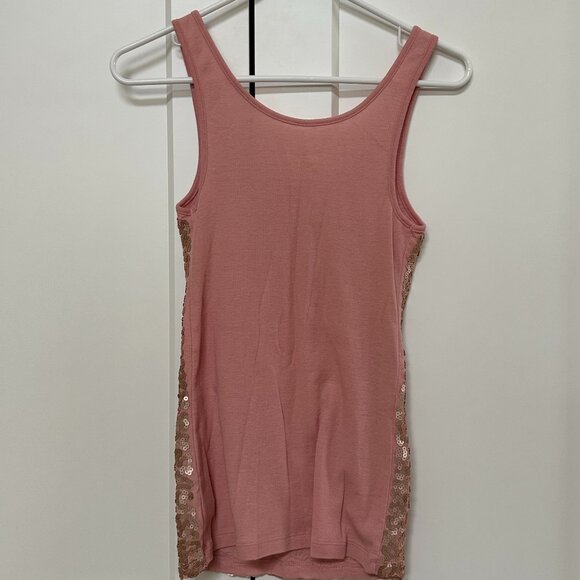 Rose Pink Sequin Tank - Picture 3 of 3